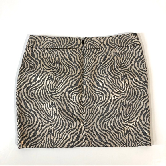 NWT BCBGeneration Gray and Gold Metallic Miniskirt - Picture 6 of 8